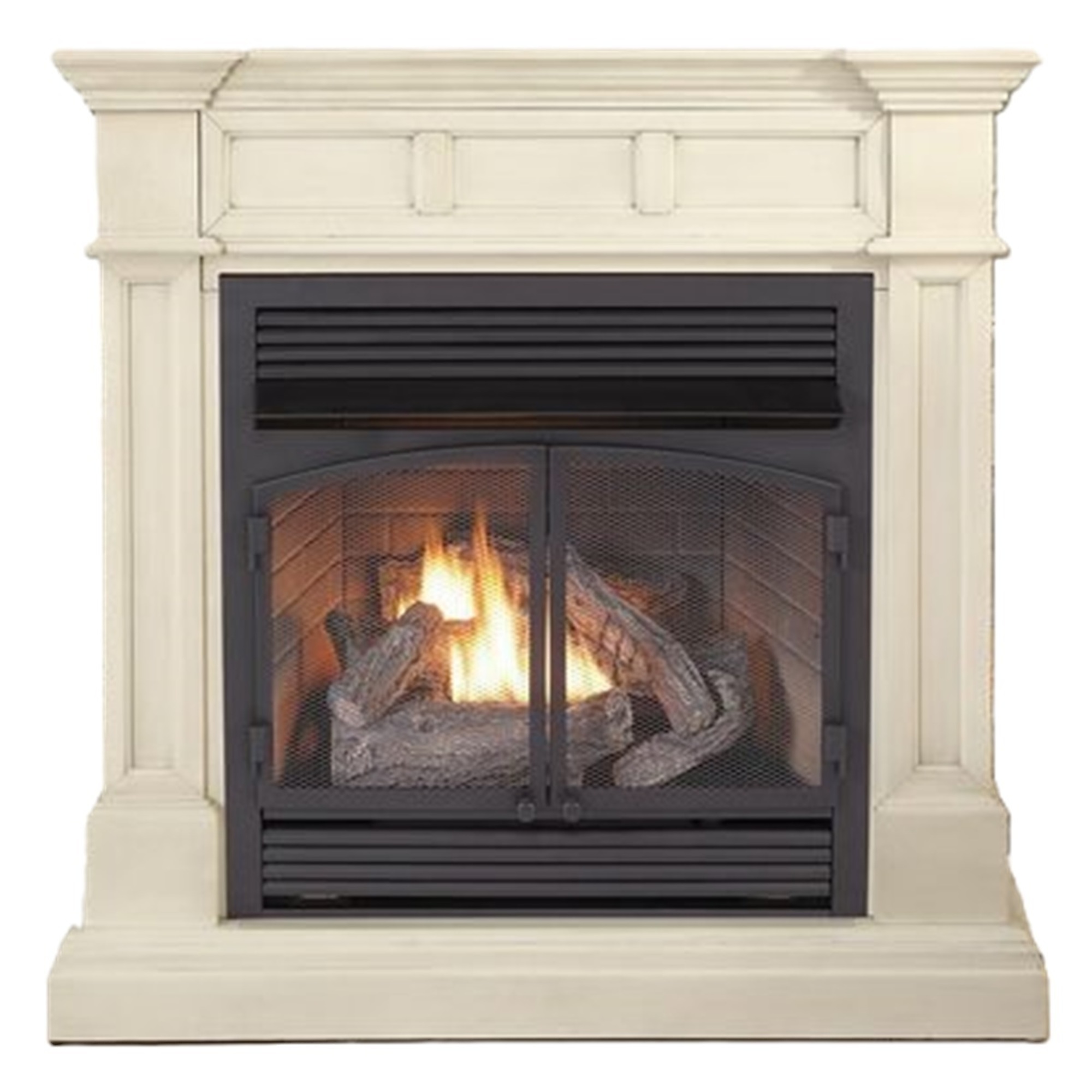 Bluegrass Living, Ventless Gas Fireplace With Mantel 32K BTU Remot